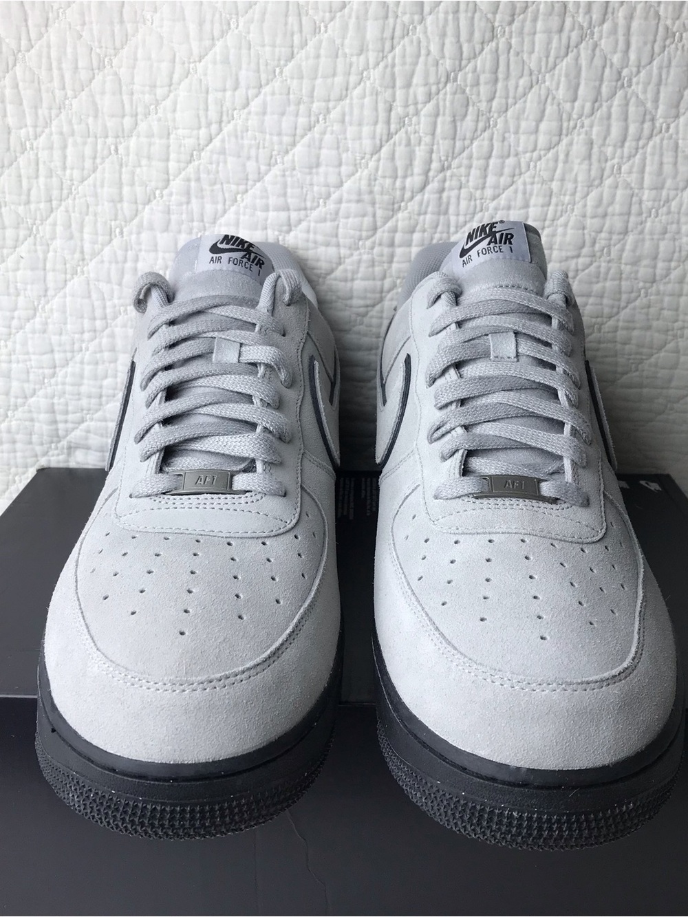 Nike Air Force 1 ‘07 LV8 Shoes Men’s SZ 15 Smoke Grey Suede Black HQ1966-001 - Picture 5 of 13